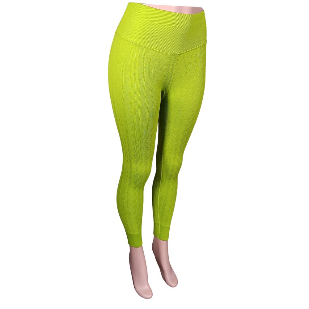 JoyLab Seamless Leggings Size Small Neon Green High Rise Full Lenght No Pockets